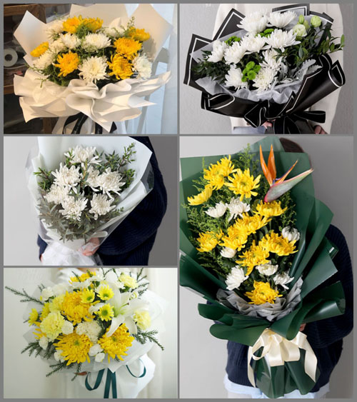广东揭阳市揭西县良田乡白事花束代送